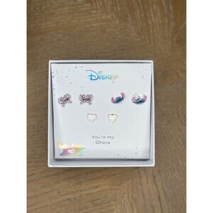 Disney Stitch Earrings Set Ohana Stud Earrings Lilo & Stitch Jewelry Gift Box